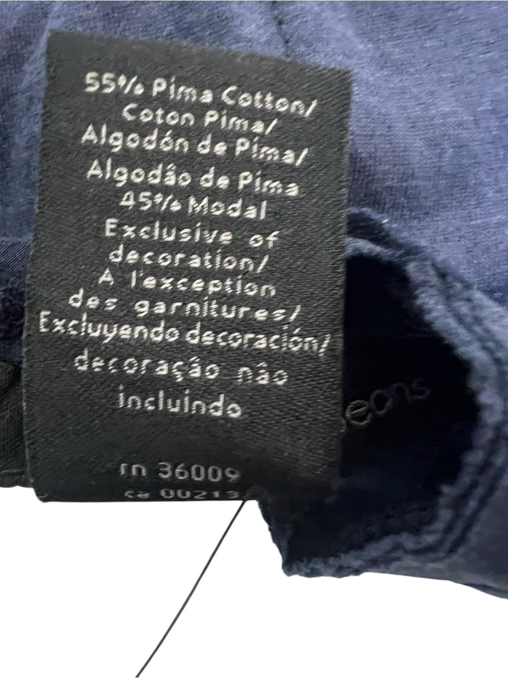 Calvin Klein Jeans Dark Blue Tie Back Dolman Tee Size Medium NWT - Picture 7 of 9